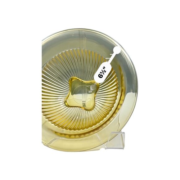 Vintage Federal Glass Ribbed Mixing Bowl with Footed Design - Picture 6 of 6